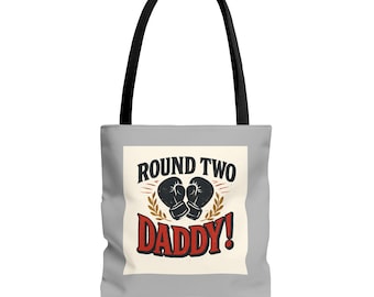 Round Two Daddy Boxing Gloves Tote Bag | Gift for Dad