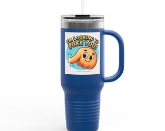 Taza de viaje térmica y colorida, con divertido dibujo animado, 1,2 litros (40 oz)