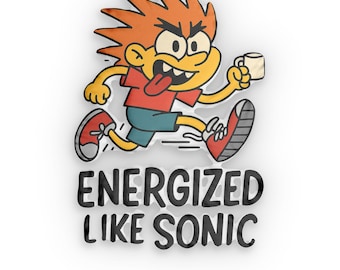 Almohada Energizada como Sonic / Almohada con forma de personaje de dibujos animados corriendo