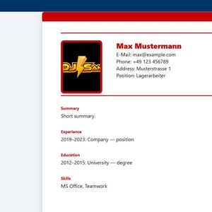 Interactive CV Builder Tool, Multi-language Resume Template, Professional 5-Language CV Design, Modern Resume Pack, Instant Download