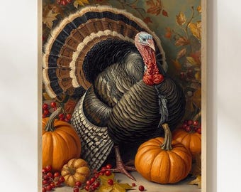 Thanksgiving Art, Turkey Wall Art, Wild Bird Art, Hunting Wall Art