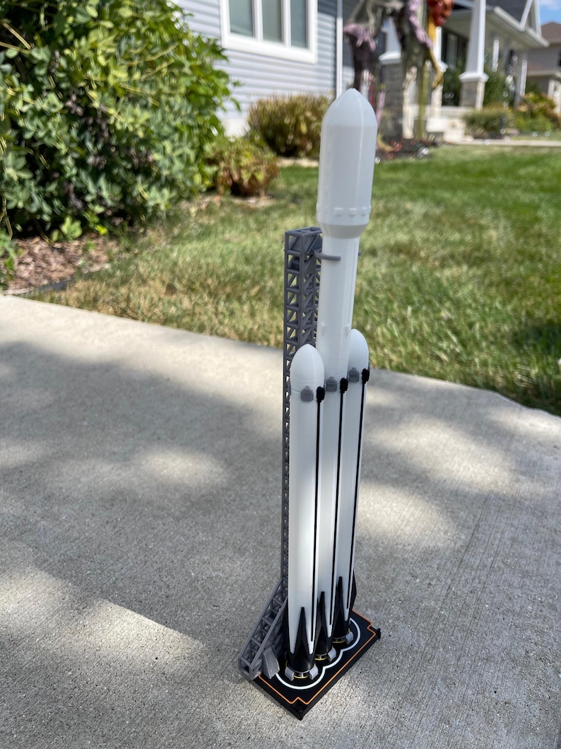 Detachable Toe Rockets Falcon Heavy Rocket Model With Magnetic Detachable Boosters - Etsy
