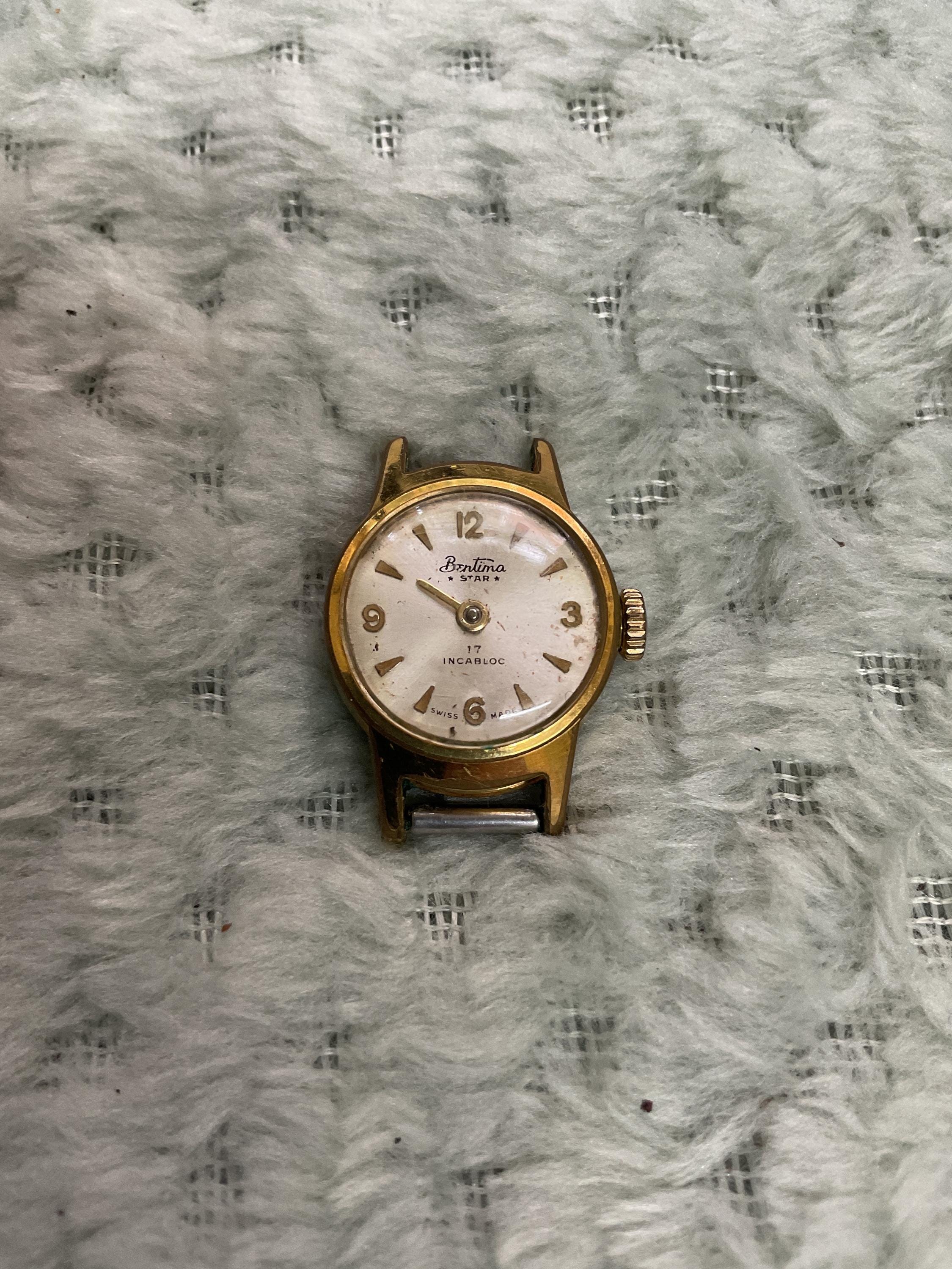 Montre Vintage Femme STRATO – 15 Rubis, Mécanique, Plaqué Or, à Remonter