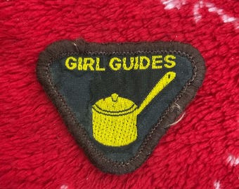 Toppa ricamata vintage delle Brownie Girl Guides per la cucina - Anni '70/'80, Regno Unito