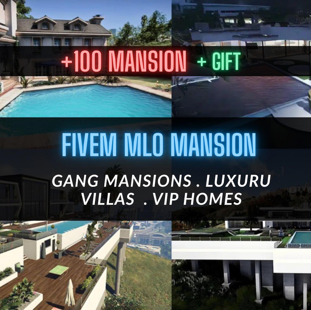 FiveM Luxury Mansion MLO Pack - 100 Custom Häuser für RP | Sofortiger ...