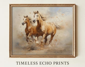 Wilde Pferde ausgeführt Wand Kunst Western Pferd Gemälde Reiter Ranch Digital Download 432