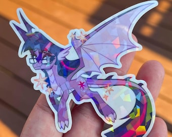 Twilight Sparkle dragon sticker (3.3" x 3.5")