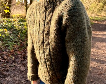 KNITTING PATTERN | Worsted Kids Cable Sweater | Classic Aran Cable Jumper | Top Down Raglan | The Felice
