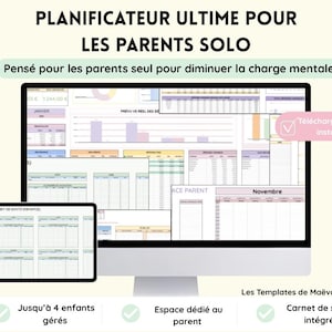 Family Planner for Single Parents – Family Organization, Child Tracking, Budgeting, School, Health – Google Sheets