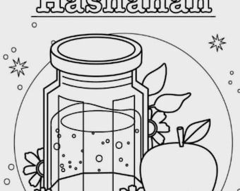 Kolorowanki na Rosz Haszana: Żydowski Nowy Rok (plik PDF do druku)