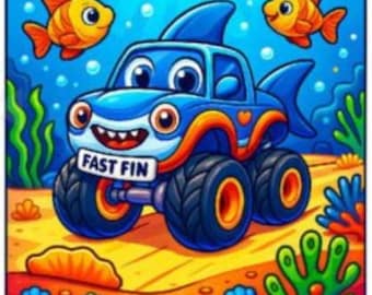 Kolorowanka Monster Truck: ponad 100 stron dla dzieci (PDF)