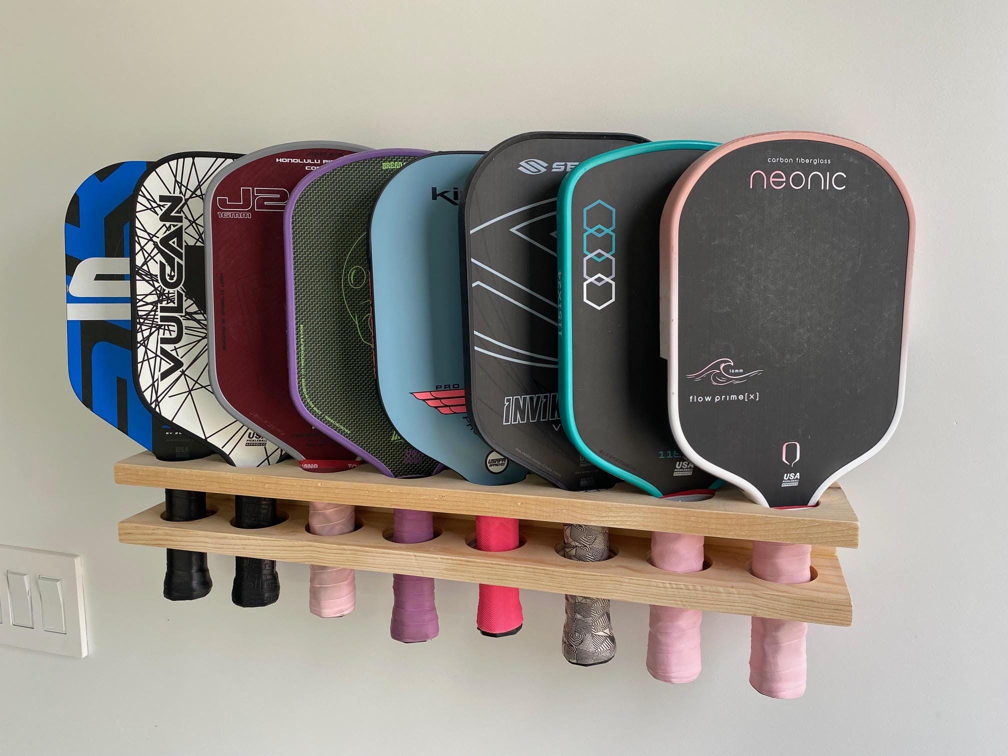 Pickelball Paddle Rack for 8 or More Paddles - Etsy