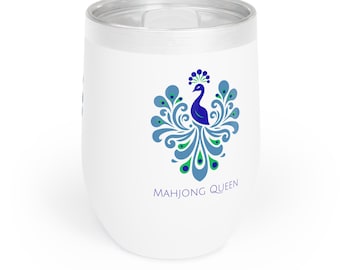 Bird Bam Cheers!  Mahjong Queen Chill Wine Tumbler