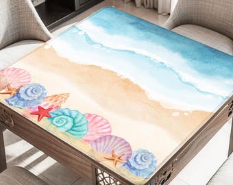 Sandy Beach Mahjong Mat: Mahj Neoprene Game Tabletop