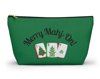 Mahjong Tile Pouch: Merry Mahj-On Accessories Bag