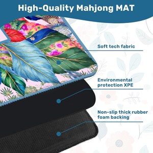 Tobacco Chinoiserie Open Middle Inspired Neoprene Mahjong Mat image 4