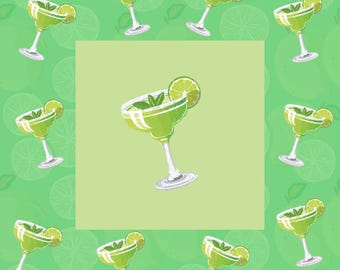 Margarita Time Mahjong Mat: Mahj Game Tabletop Neoprene