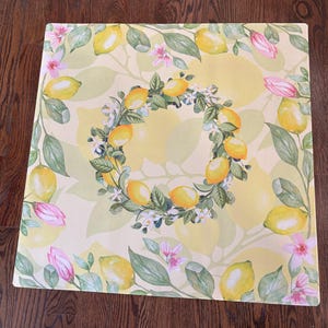 Lemons in the Sunshine Mahjong Mat: neoprene Mahj Game Tabletop image 1