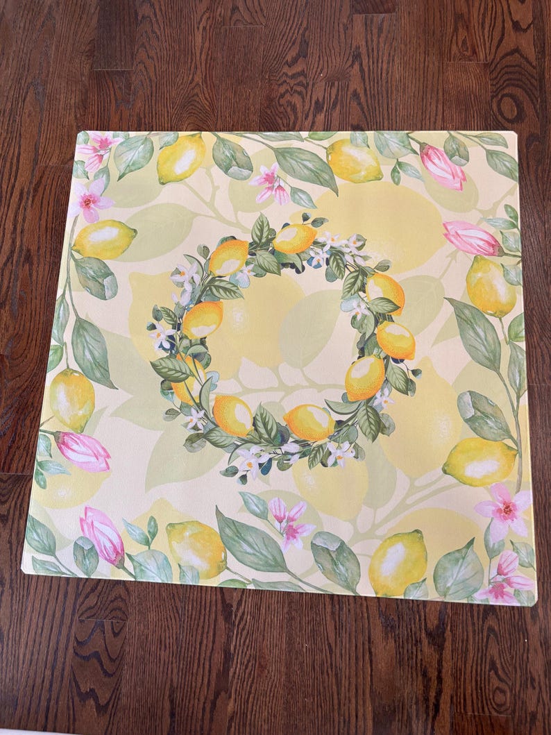Lemons in the Sunshine Mahjong Mat: neoprene Mahj Game Tabletop image 1