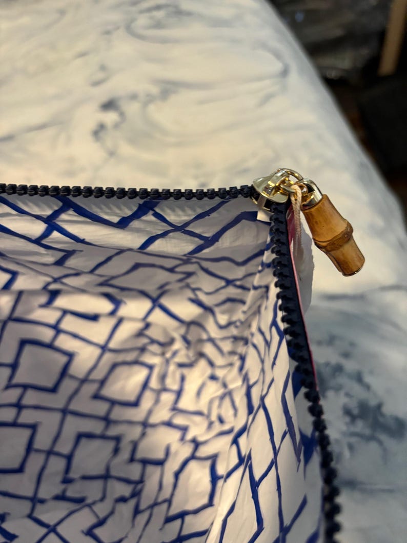 Mahjong Tile Pouch: Bamboo Zipper, Travel Essentials Bag image 4