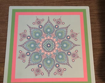 Mandala Beads Mahjong Mat: Mahj Game Tabletop