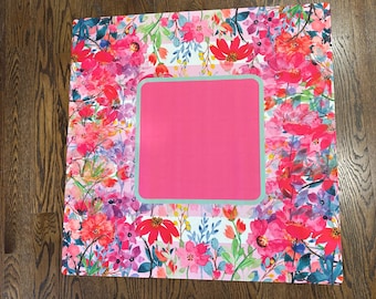 Pink Blooms Neoprene Mahjong Mat