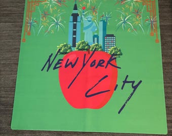 New York City Green Mahjong Mat: Neoprene Mahj Game Tabletop