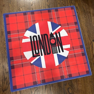 London Calling Mahjong Mat: Neoprene Mahj Game Tabletop