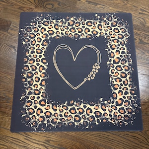 Leopard Love Neoprene Mahjong Mat: Mahj Game Tabletop