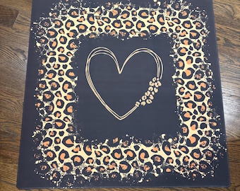 Leopard Love Neoprene Mahjong Mat: Mahj Game Tabletop