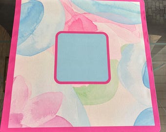 Floral Pink Watercolor Travel Mahjong Mat (20.9 x 20.9 inch)