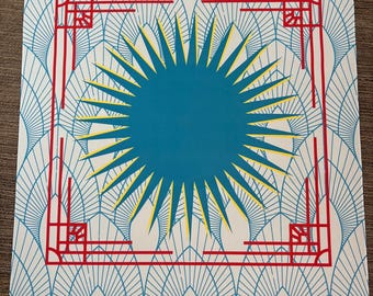 Lucky Sun Mahjong Mat: Neoprene Mahj Game Tabletop