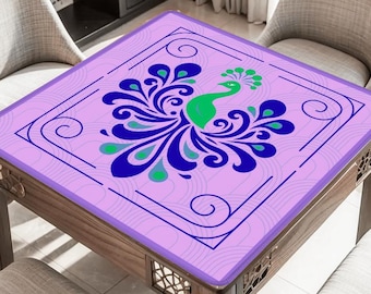 Pretty as a Peacock Neoprene Mahjong Mats