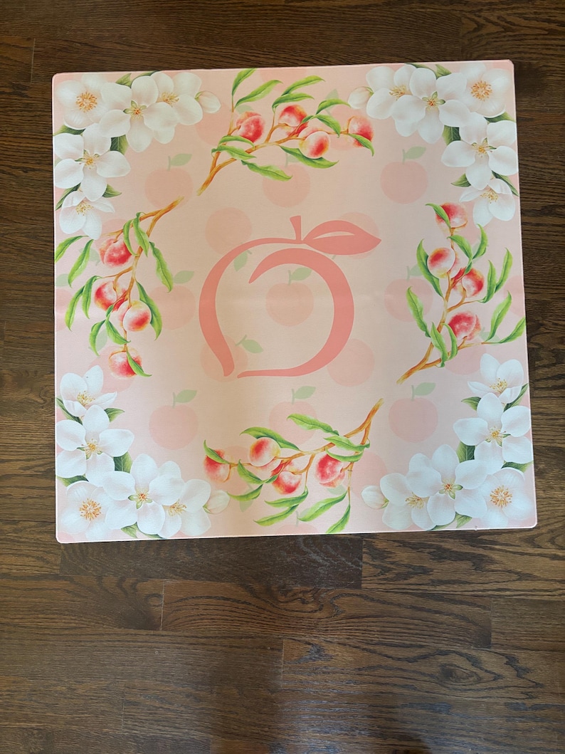Georgia Peach Mahjong Mat: Neoprene Mahj Game Tabletop image 2