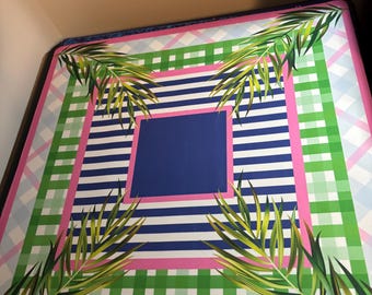 Preppy Palms Mahjong Mat: Mahj Neoprene Game Tabletop
