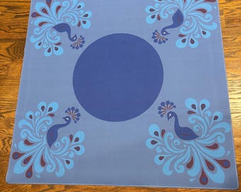 Preppy Peacock Mahjong Neoprene Mat