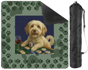 Doodle Plays Mahj Custom Mahjong Mat, this can be your Pup!