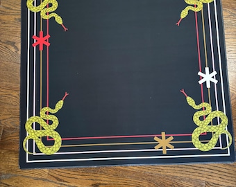 Snakes of Eden Mahjong Mat: Neoprene Mahj Game Tabletop
