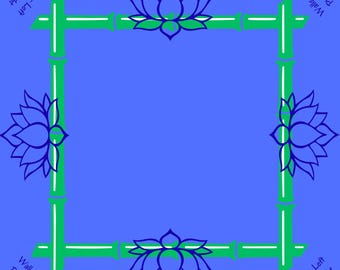 Blooming Lotus Mahjong Mat: Neoprene Mahj Game Tabletop