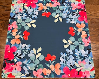 Ocean Florals Neoprene Mahjong Mat Tabletop