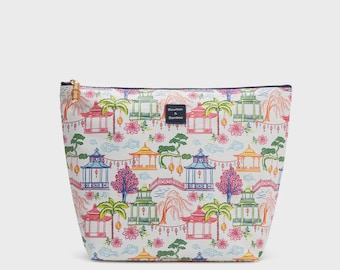 Mahjong Tile Pouch: Bamboo Zipper, Travel Essentials Bag
