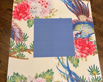 Floral Bam Bird Mahjong Mat: Neoprene Mahj Game Tabletop