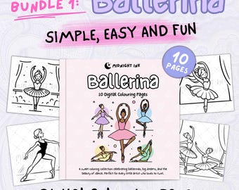 Kolorowanka „Balerina” | 15 ręcznie rysowanych stron