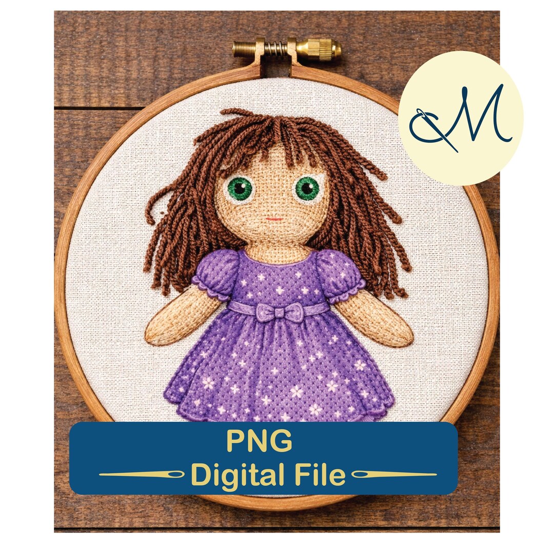 Threadling Creatures Threadling Doll Mariah for Hand Embroidery – Coordinates With Fabric ...