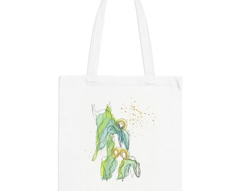 Bolsa de mano "Ángeles de la Creatividad", bolso de hombro de algodón con diseño de ángeles, un regalo inspirador para artistas, imaginación y expresión creativa.