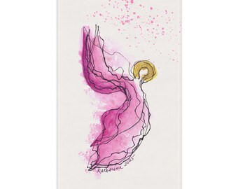Engel der Inspiration Geschirrtuch 18x30, Engel der Inspiration, kreatives spirituelles Geschenk für Kreativität und göttliche Führung