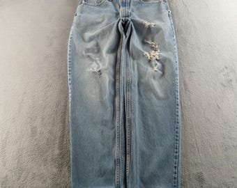 Vintage Y2K Levis 550 Jeans 33x32 (Fits 30x32) Blue Light Wash Relaxed Wide