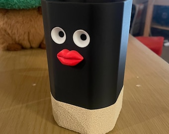 Fun Gift 3D Printed Pen Holder: Mrs.Staring Funny Desk Organizer Mood Edition