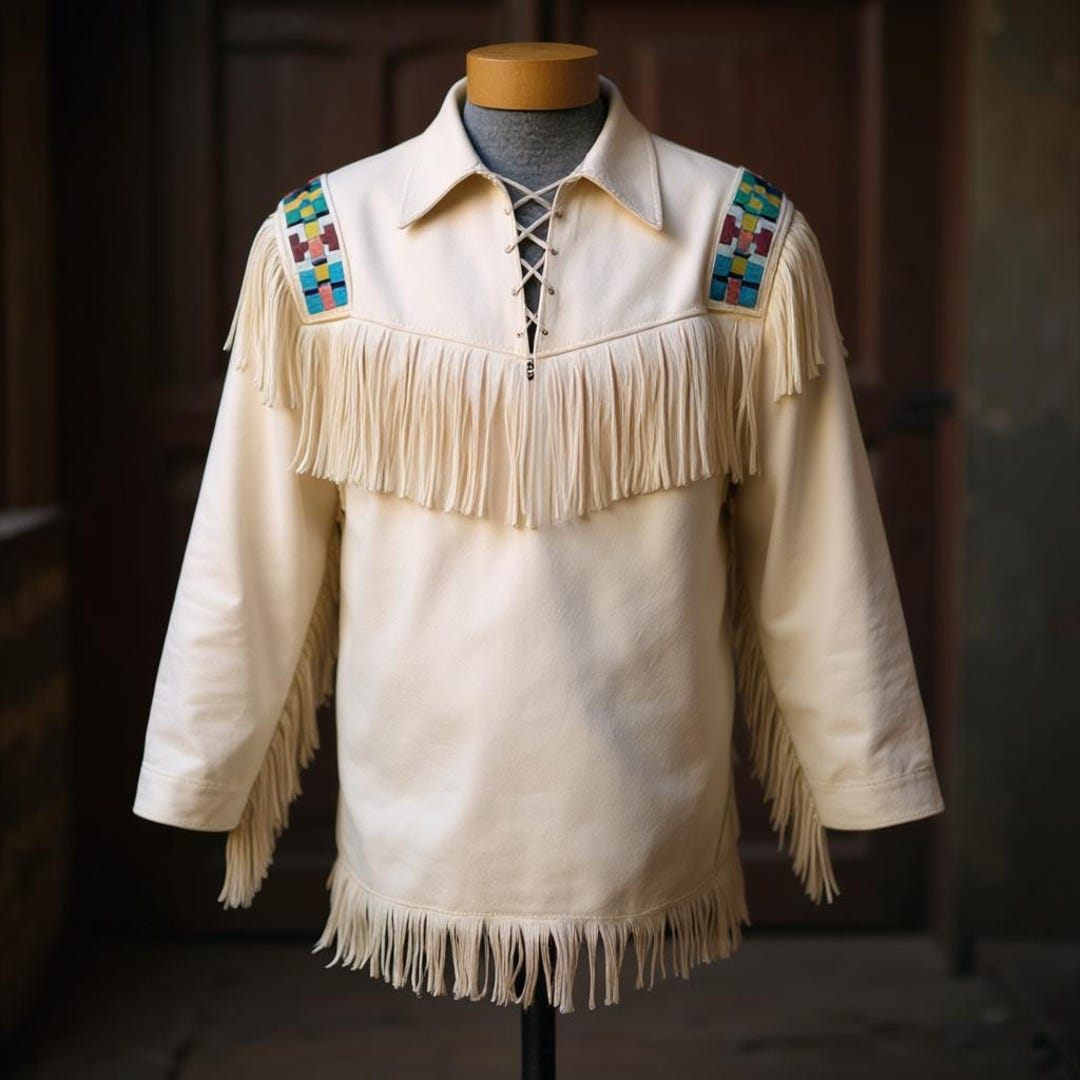 Chemise pull en daim à franges : faite main dans le style Old West ...