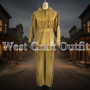 Handgefertigtes Wildleder Fransen Outfit | Bergmann-Stil